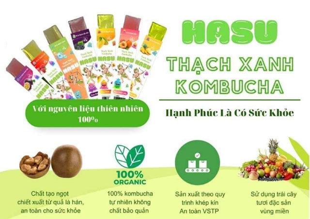 thạch xanh kombucha